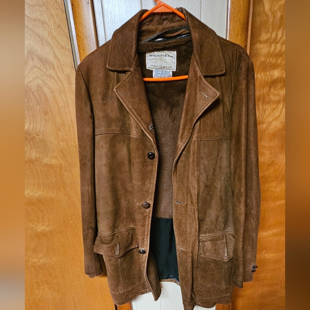 Vintage Wickfield Men's Brown Suede Jacket - Picture 1 of 10